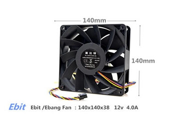 Ebit Ebang E12 44t Avalon 1066 50t Asic Miner Cooler Cooling Fan For Mining Rig 12V 4.0A